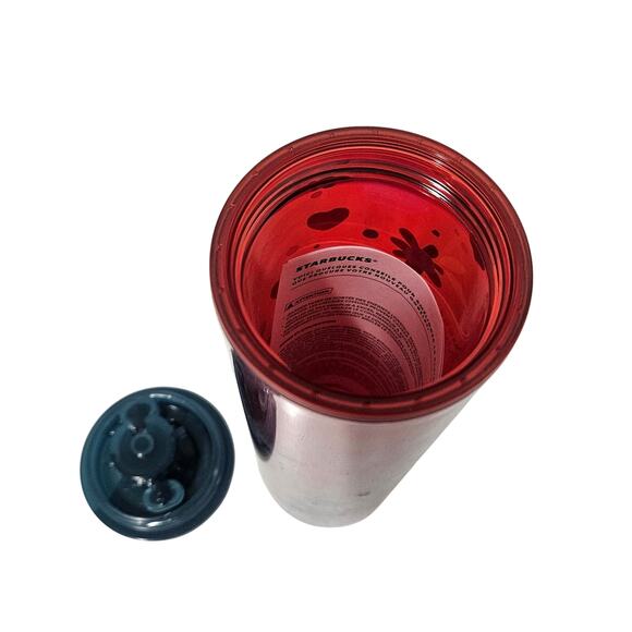 Starbucks 2023 Valentine's Red Confetti Floral Cold Swivel Top Tumbler 16OZ New - Picture 6 of 6